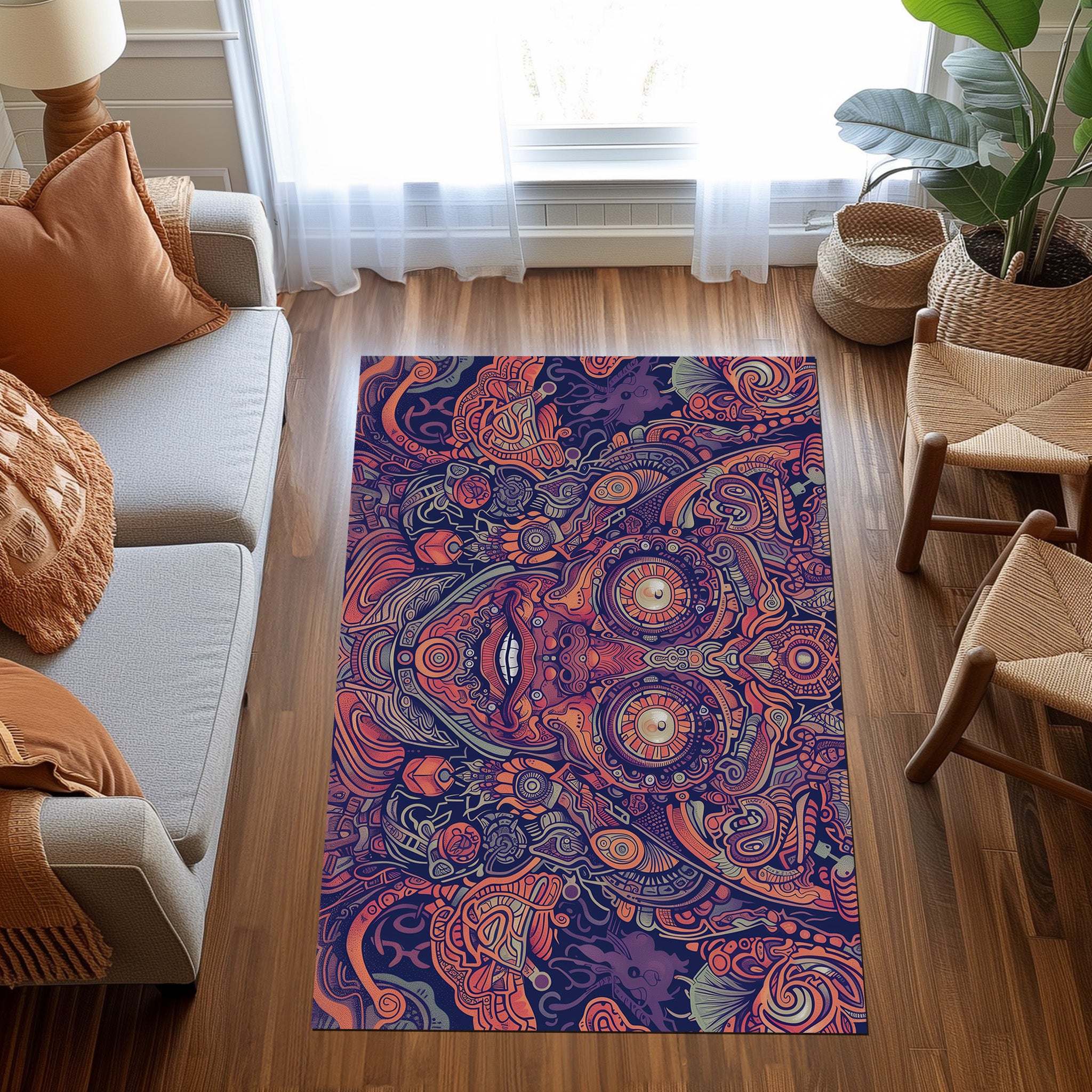 G Ancient Dmt Space Tribe Non-Slip Rug
