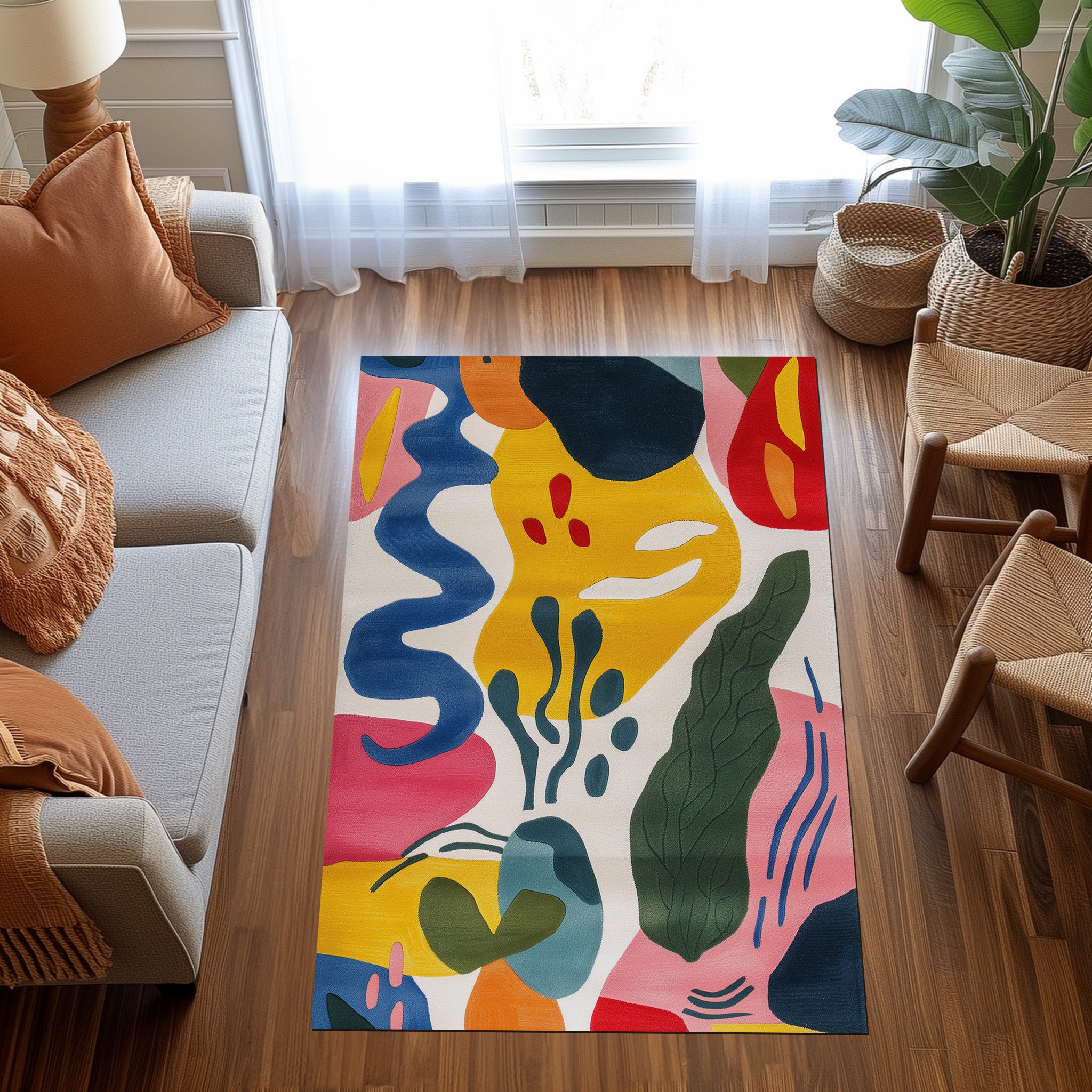 Colorful Doodle Non-Slip Rug