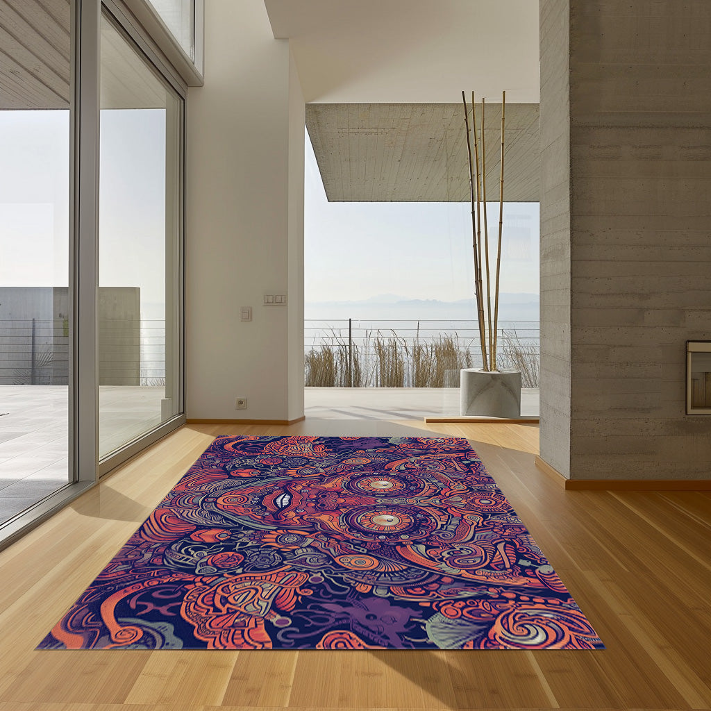G Ancient Dmt Space Tribe Non-Slip Rug