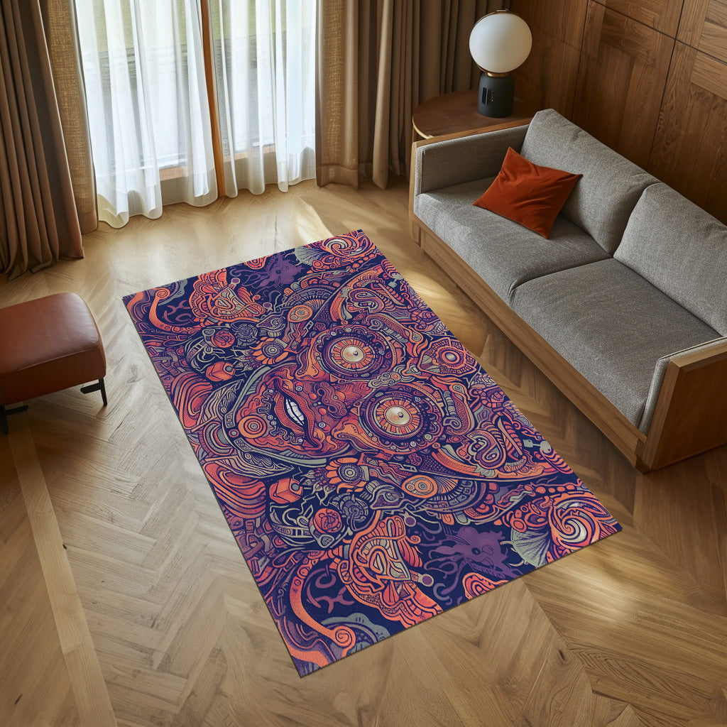 G Ancient Dmt Space Tribe Non-Slip Rug