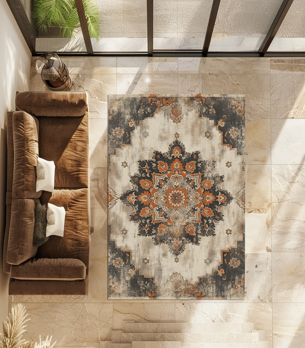 Antique Pattern Non-Slip Rug