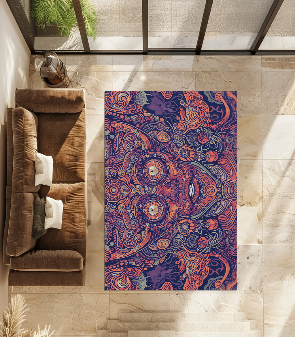 G Ancient Dmt Space Tribe Non-Slip Rug