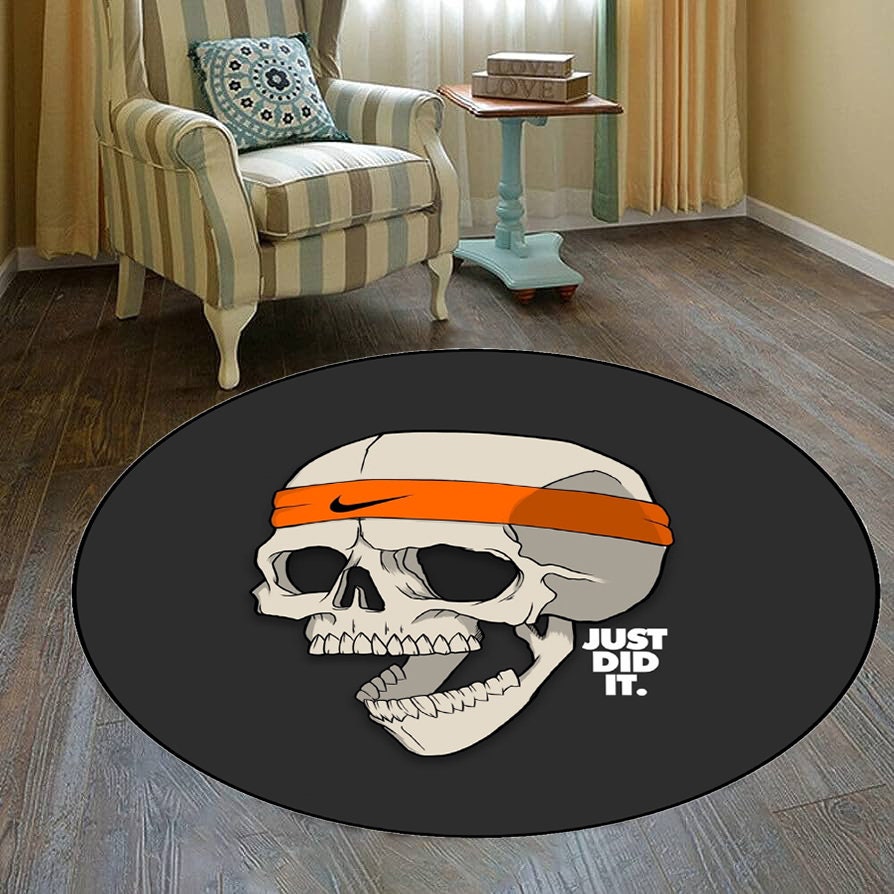 Just Rugging Rounded Rug Round Gta Inspired RugNon-Slip Rug Washable Mat Child Stain Resistant Living Room Kitchen Carpet
