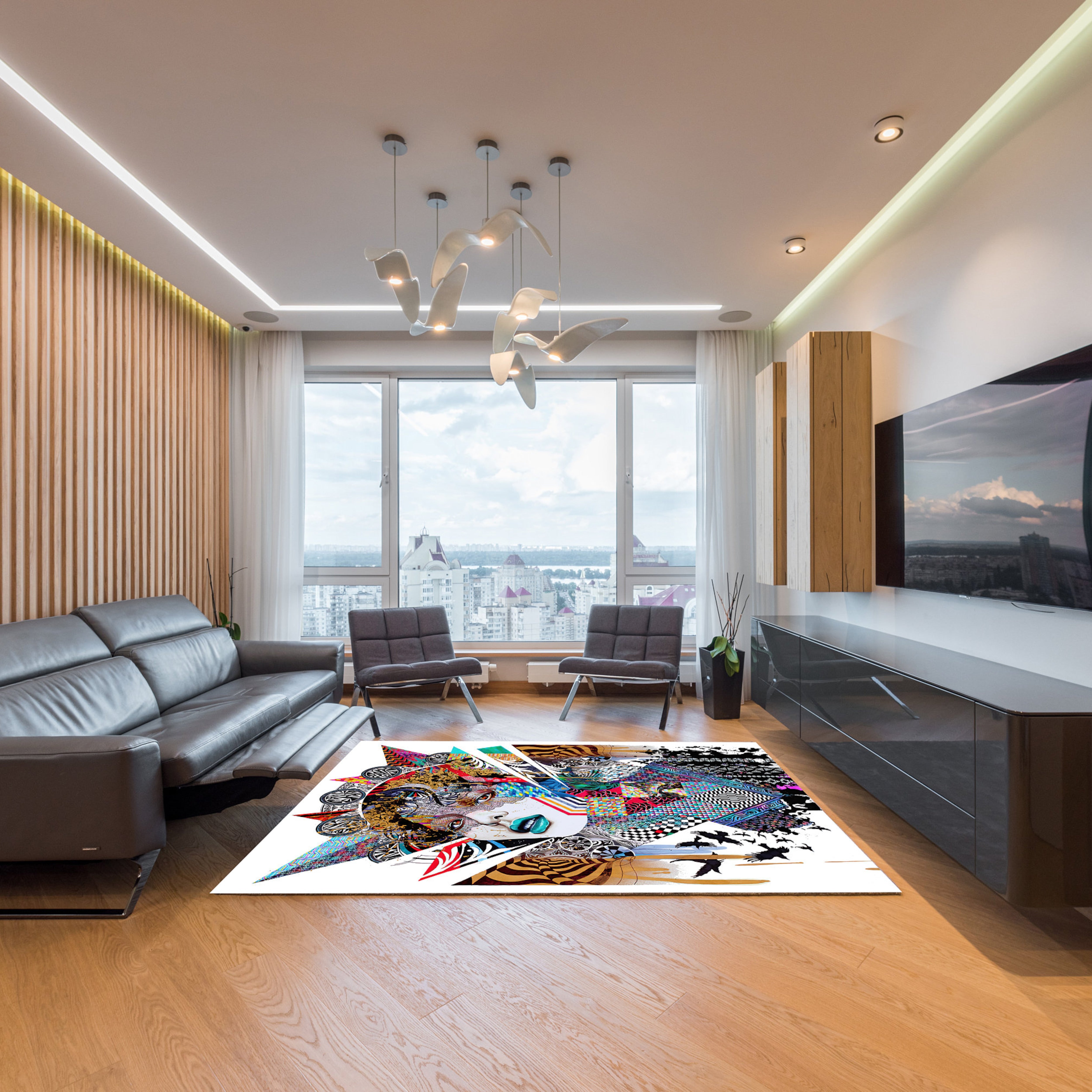 Pop Art Design Non-Slip Rug