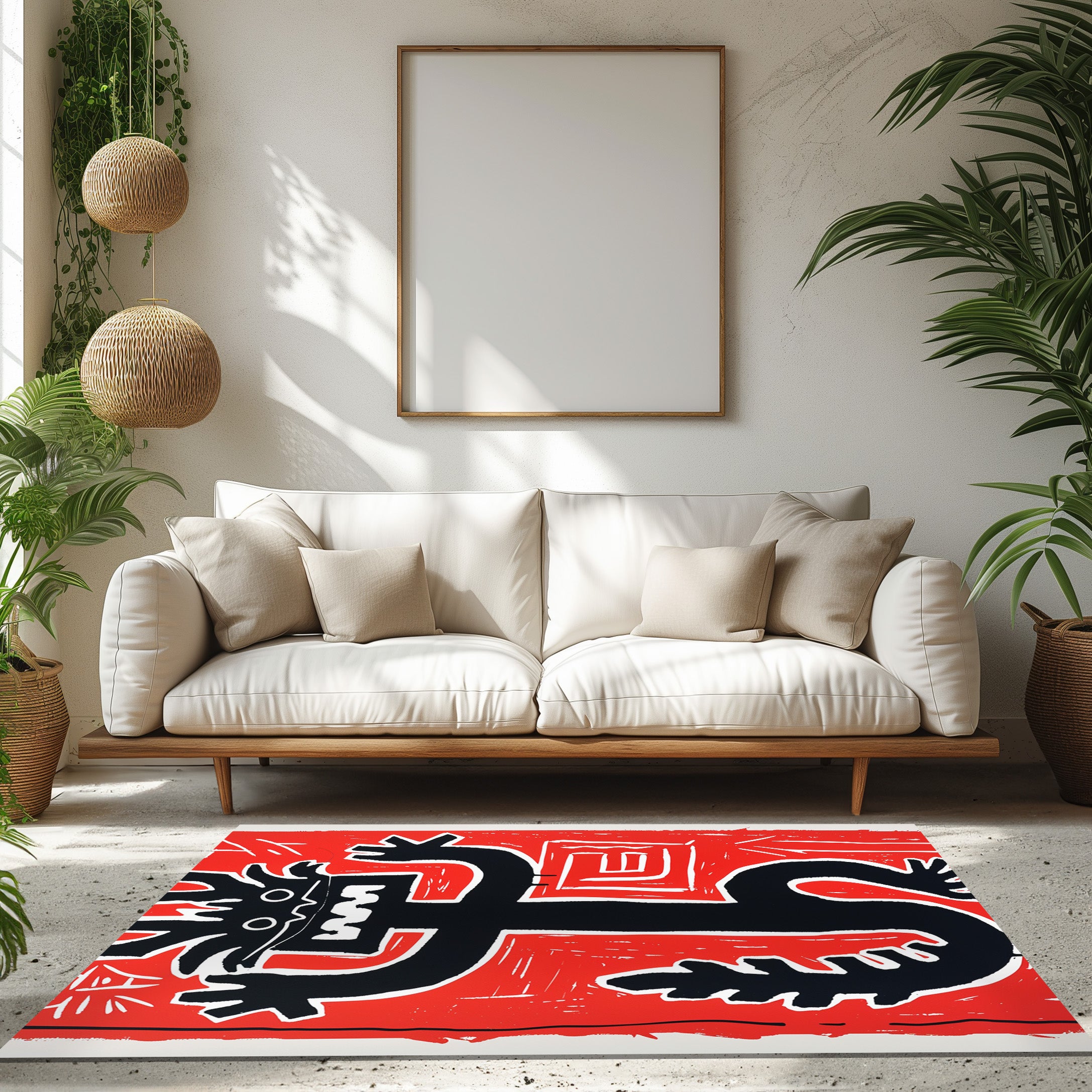 Traditional Chinese Dragon Non-Slip Rug