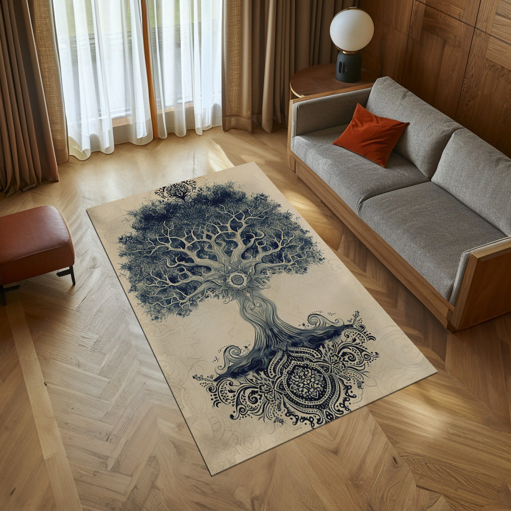 Old Olive Tree Non-Slip Rug