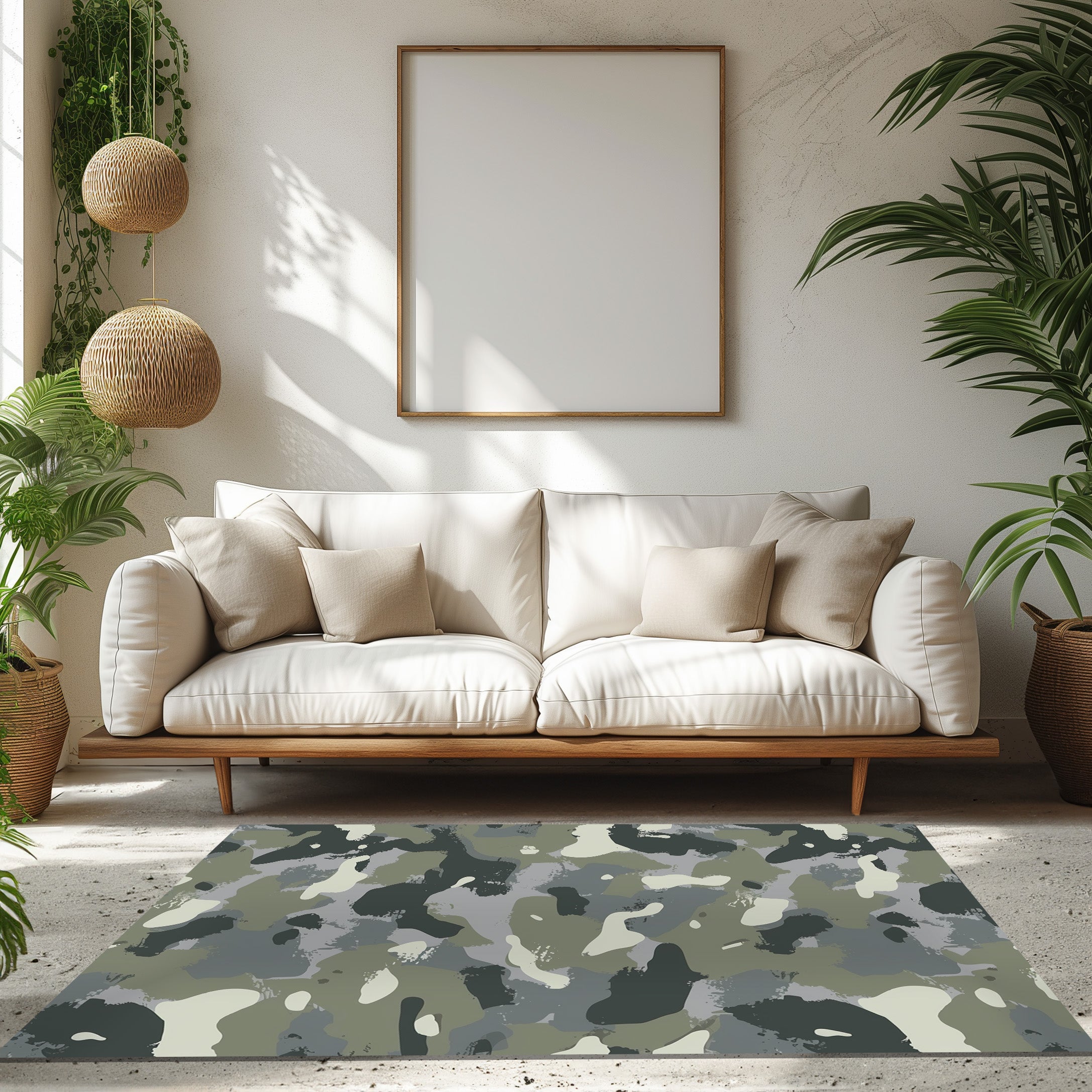 Military Camouflage Non-Slip Rug