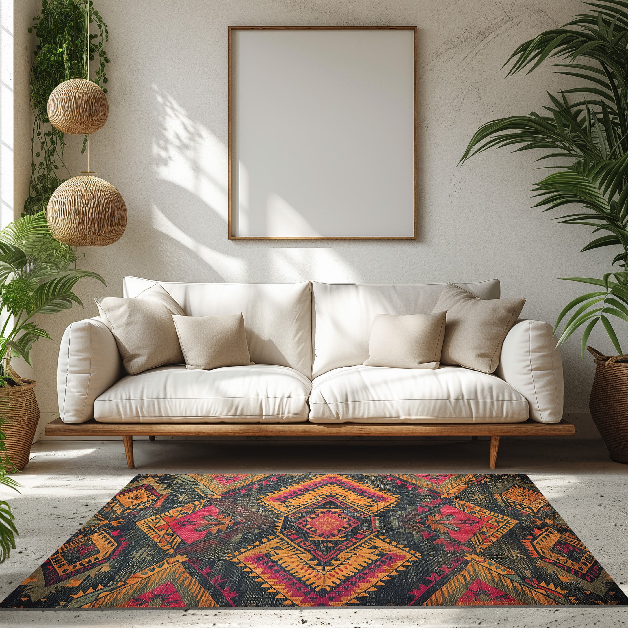 Vintage Ethnic Pattern Non-Slip Rug