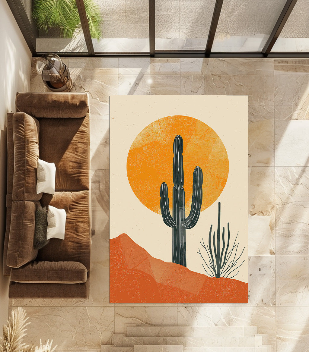 Big Cactus Non-Slip Rug