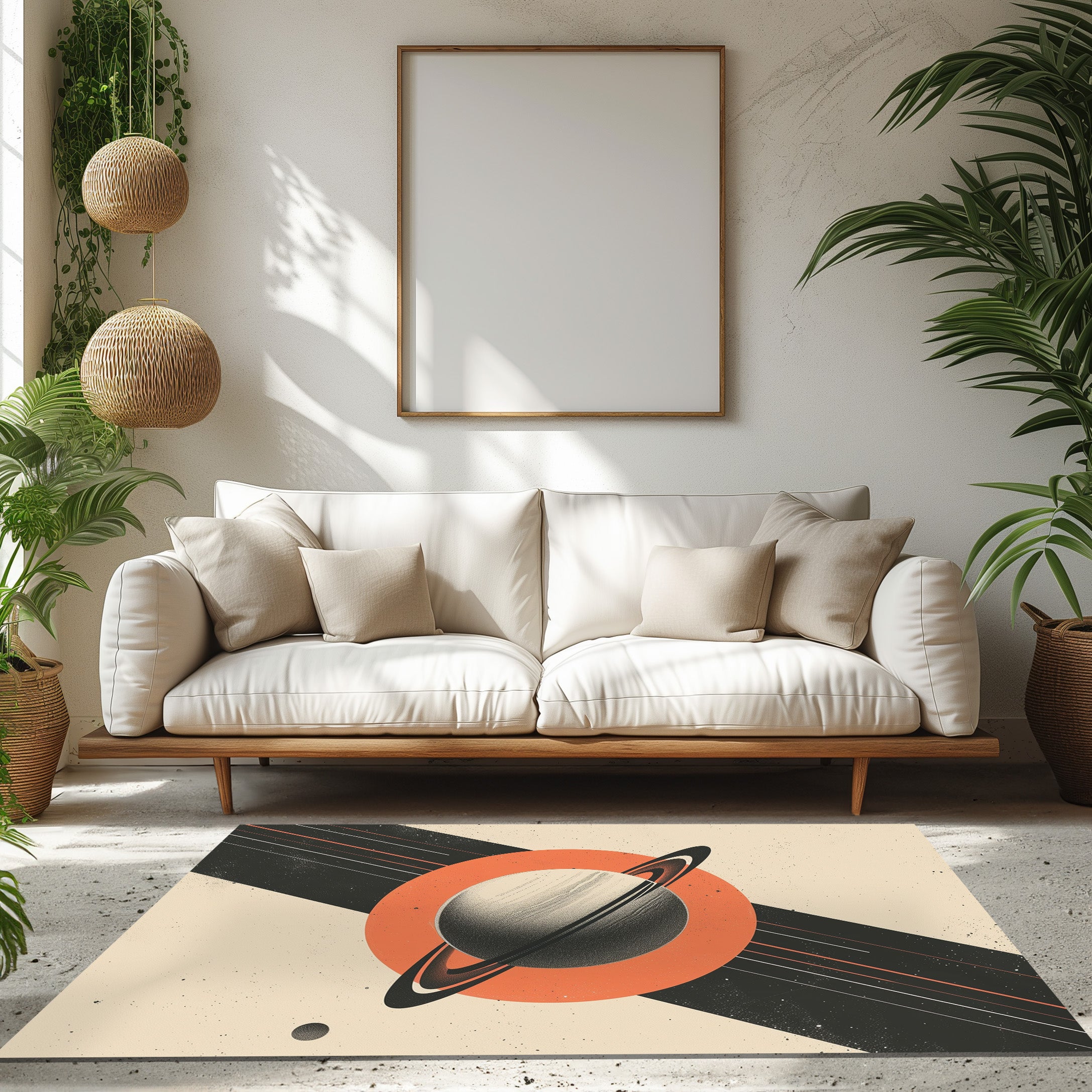 Minimal Saturn Non-Slip Rug