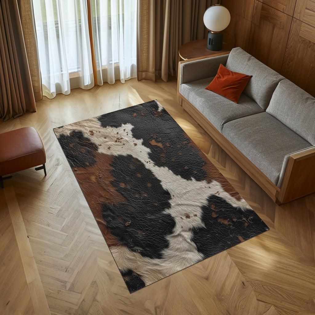 Cowhide Pattern Non-Slip Rug