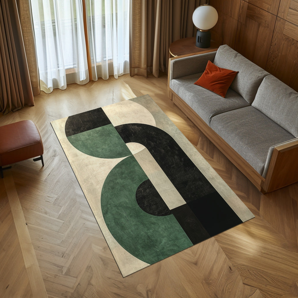 Simple Shapes Non-Slip Rug