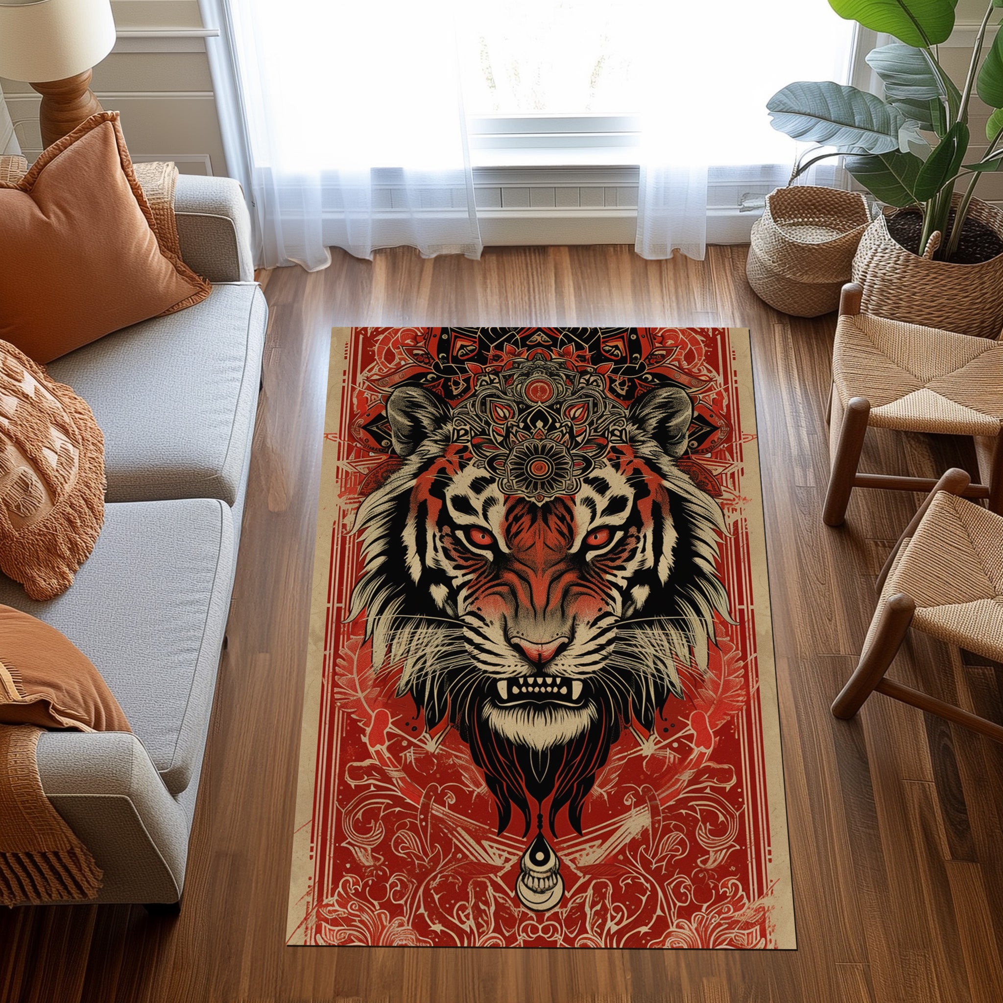 Fotune Teller Tiger Non-Slip Rug