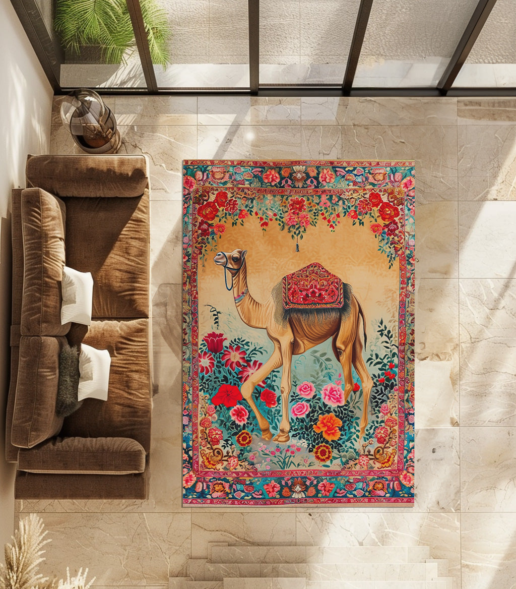 Persian Camel Non-Slip Rug