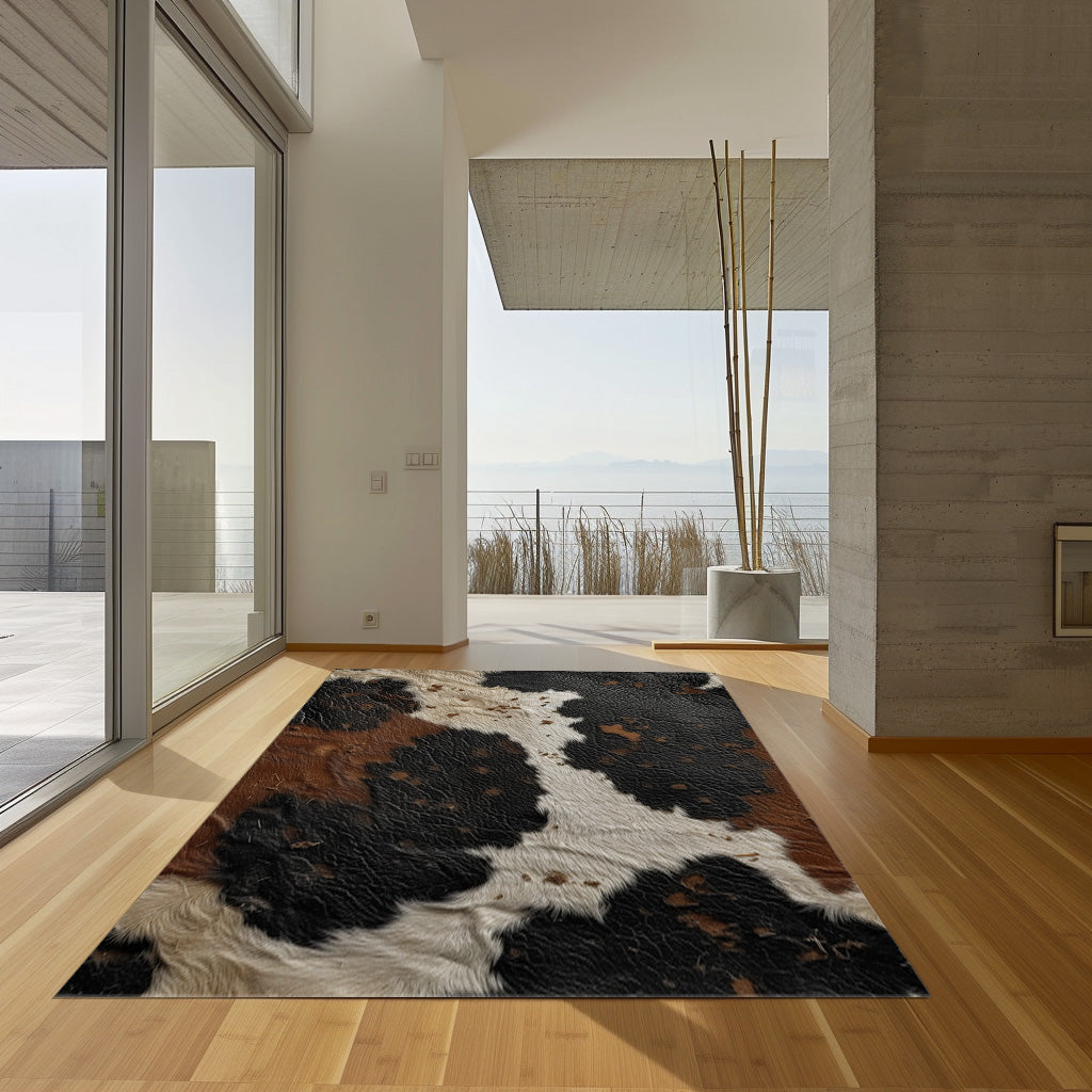 Cowhide Pattern Non-Slip Rug