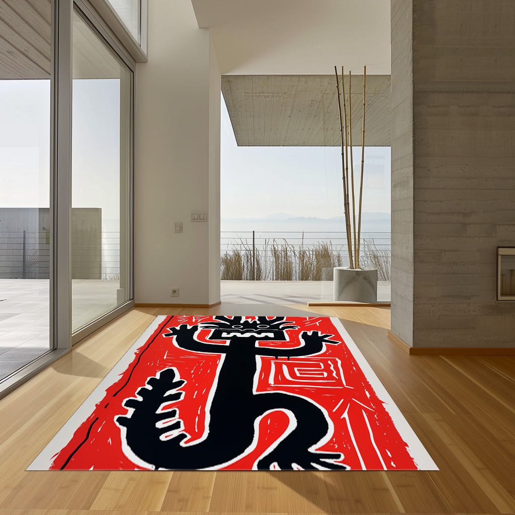 Traditional Chinese Dragon Non-Slip Rug