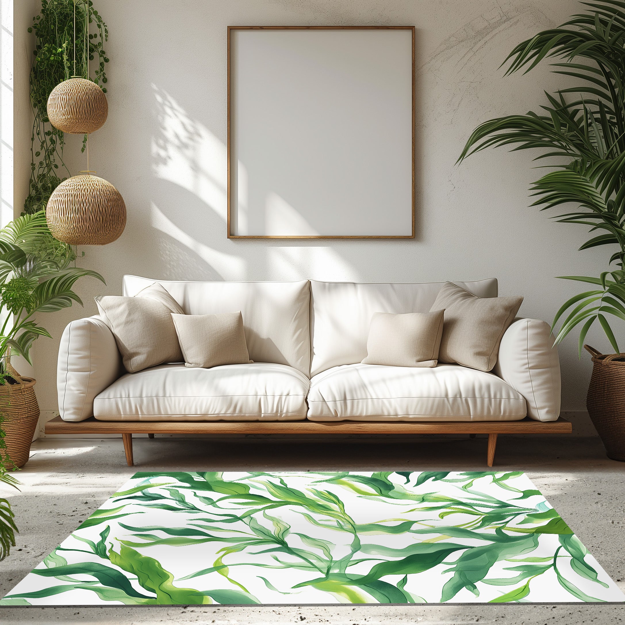 Seaweed Pattern Design Non-Slip Rug