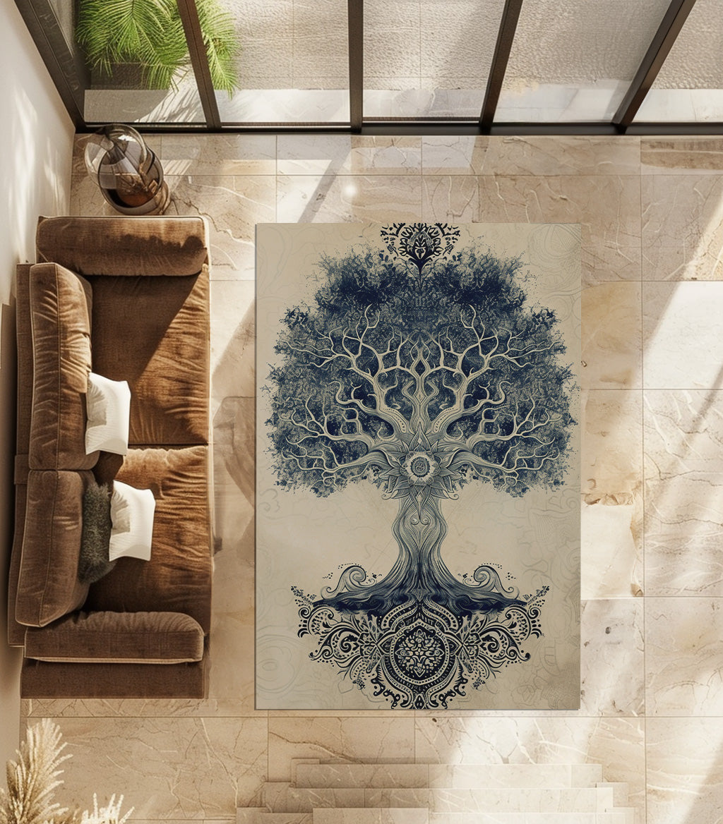 Old Olive Tree Non-Slip Rug