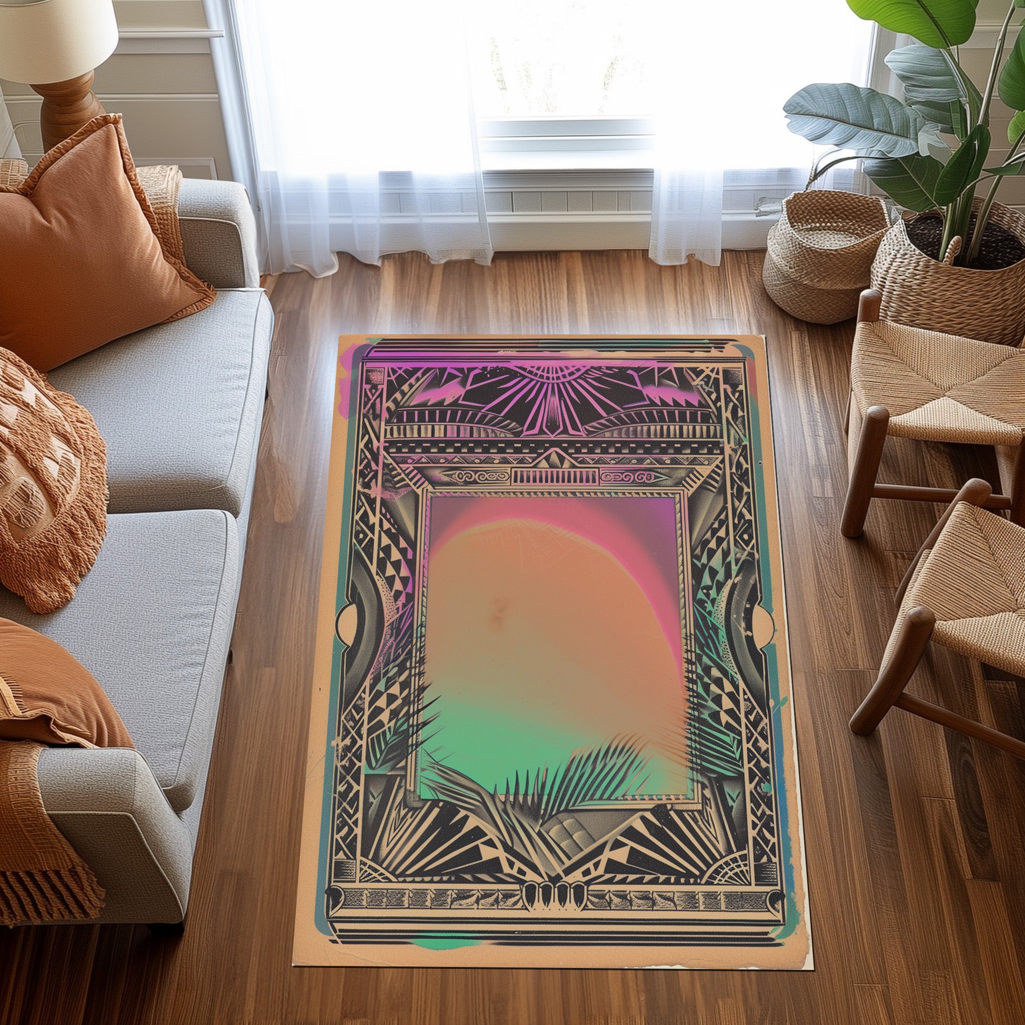 Tropical Sunset Non-Slip Rug