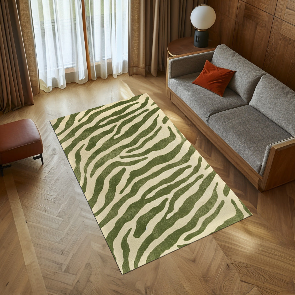 Zebra Design Non-Slip Rug