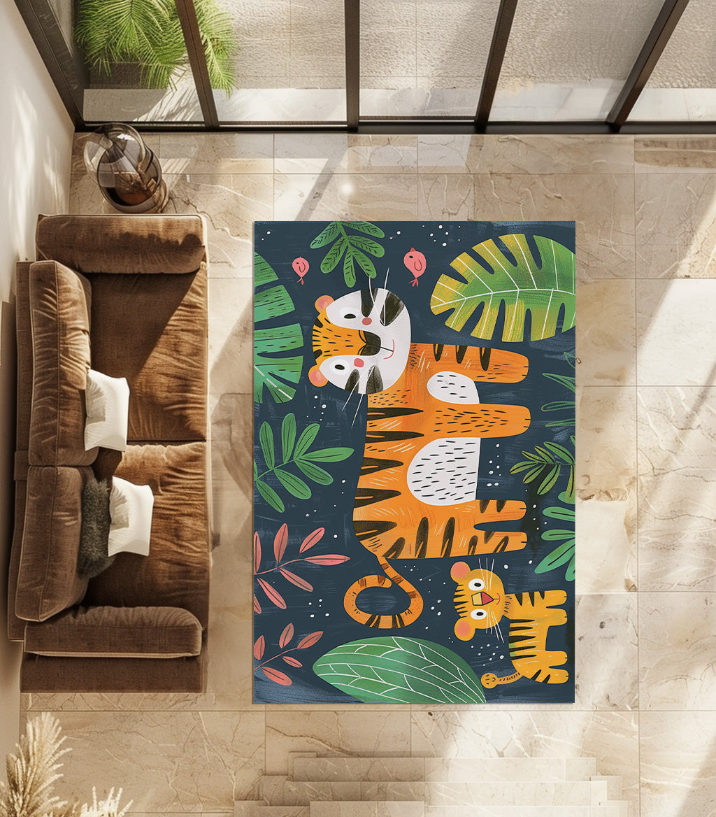 Tiger Family Non-Slip Rug