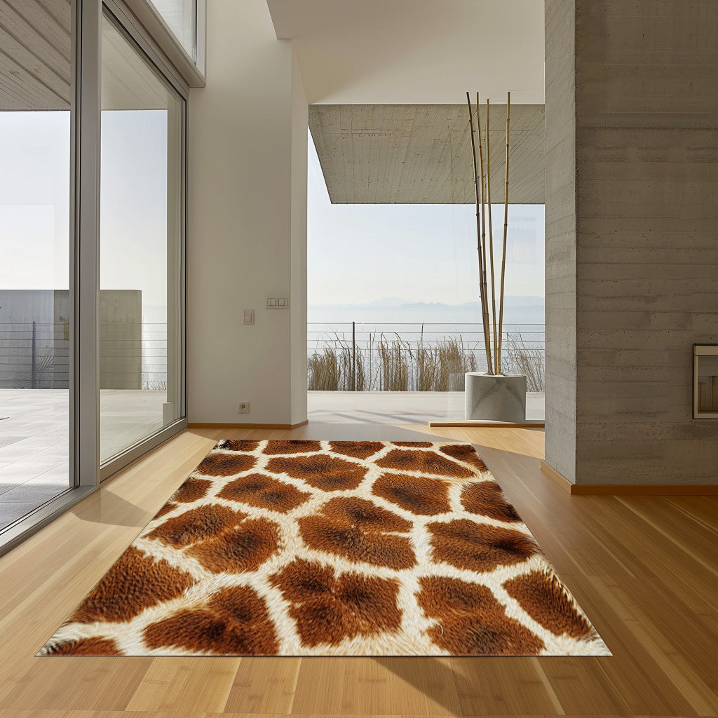 Giraffe Skin Pattern Non-Slip Rug