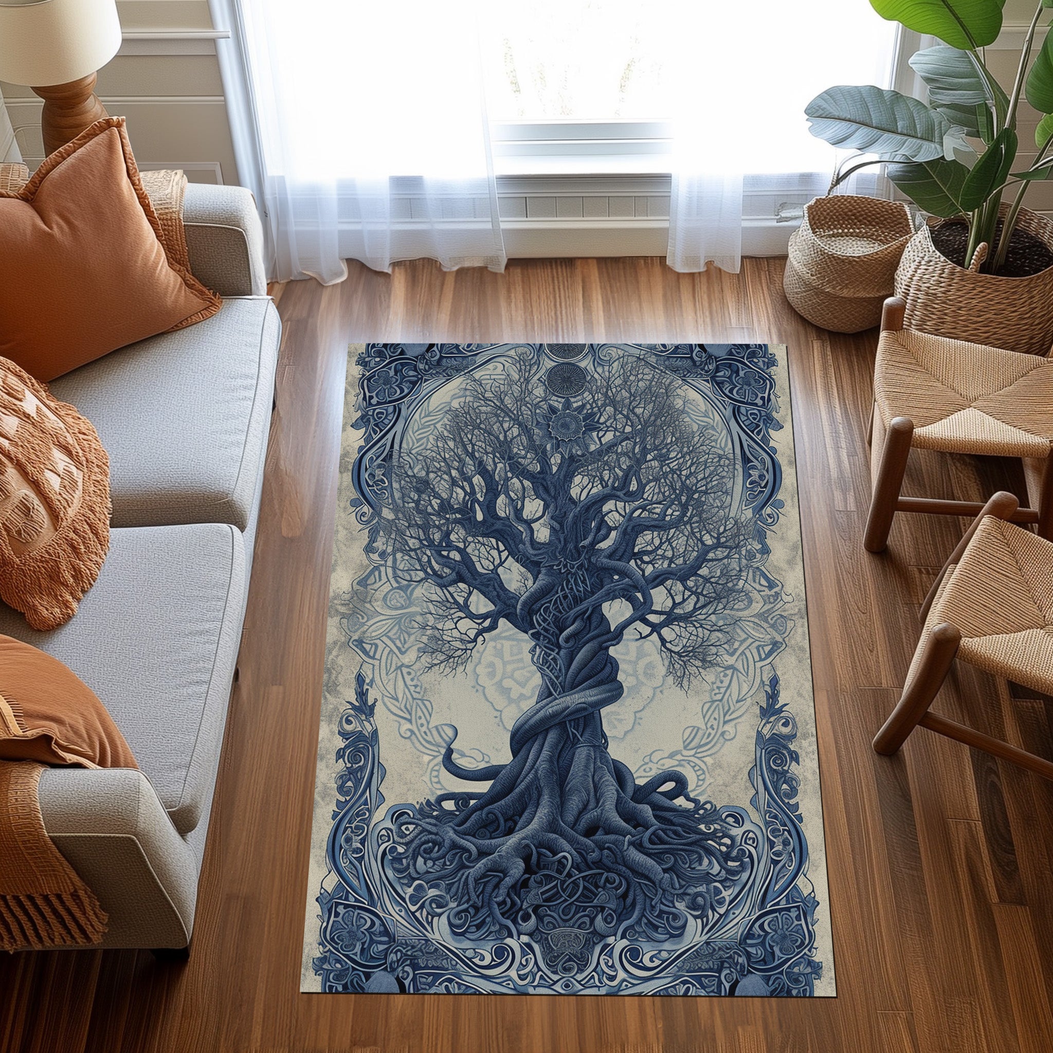 Old Olive Tree Non-Slip Rug