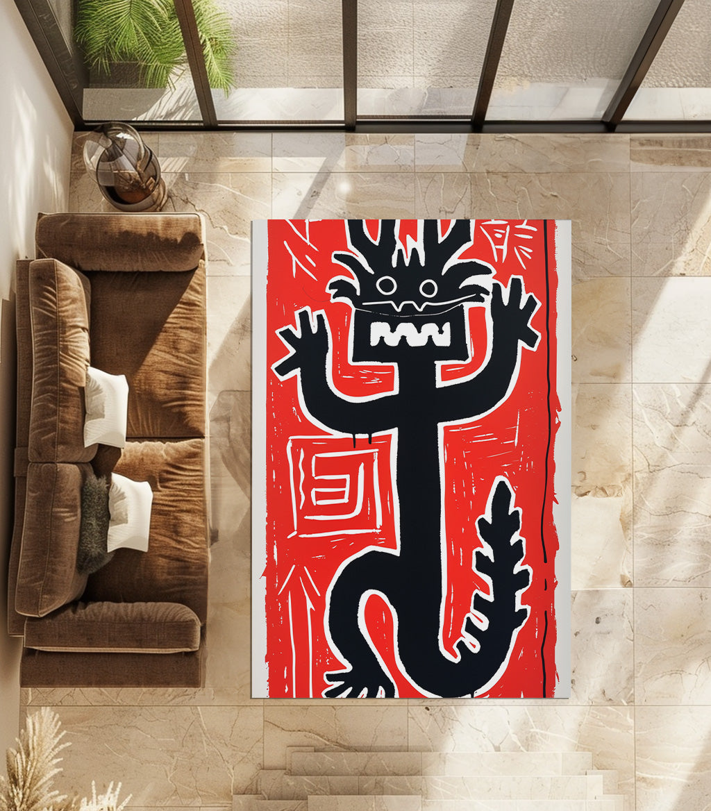 Traditional Chinese Dragon Non-Slip Rug