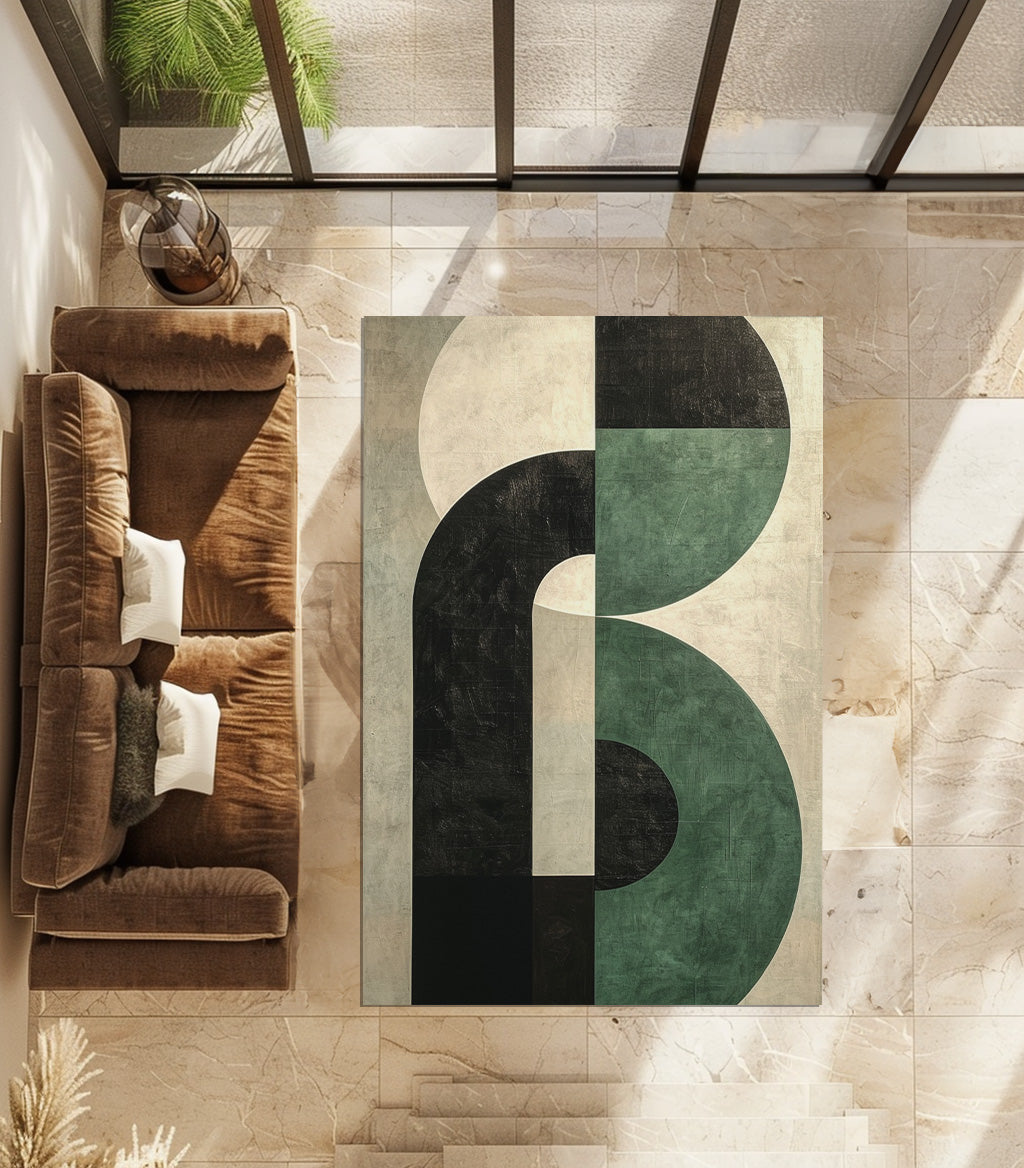 Simple Shapes Non-Slip Rug