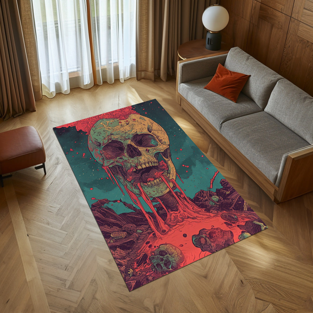 Colorful Skull Non-Slip Rug