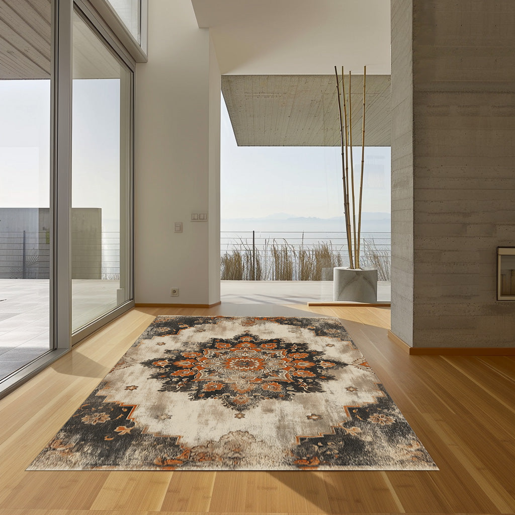 Antique Pattern Non-Slip Rug