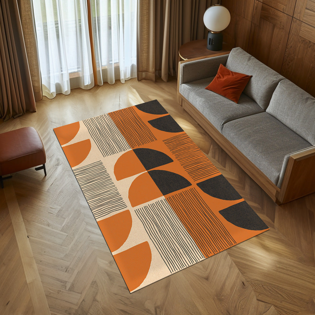 Abstract Non-Slip Rug