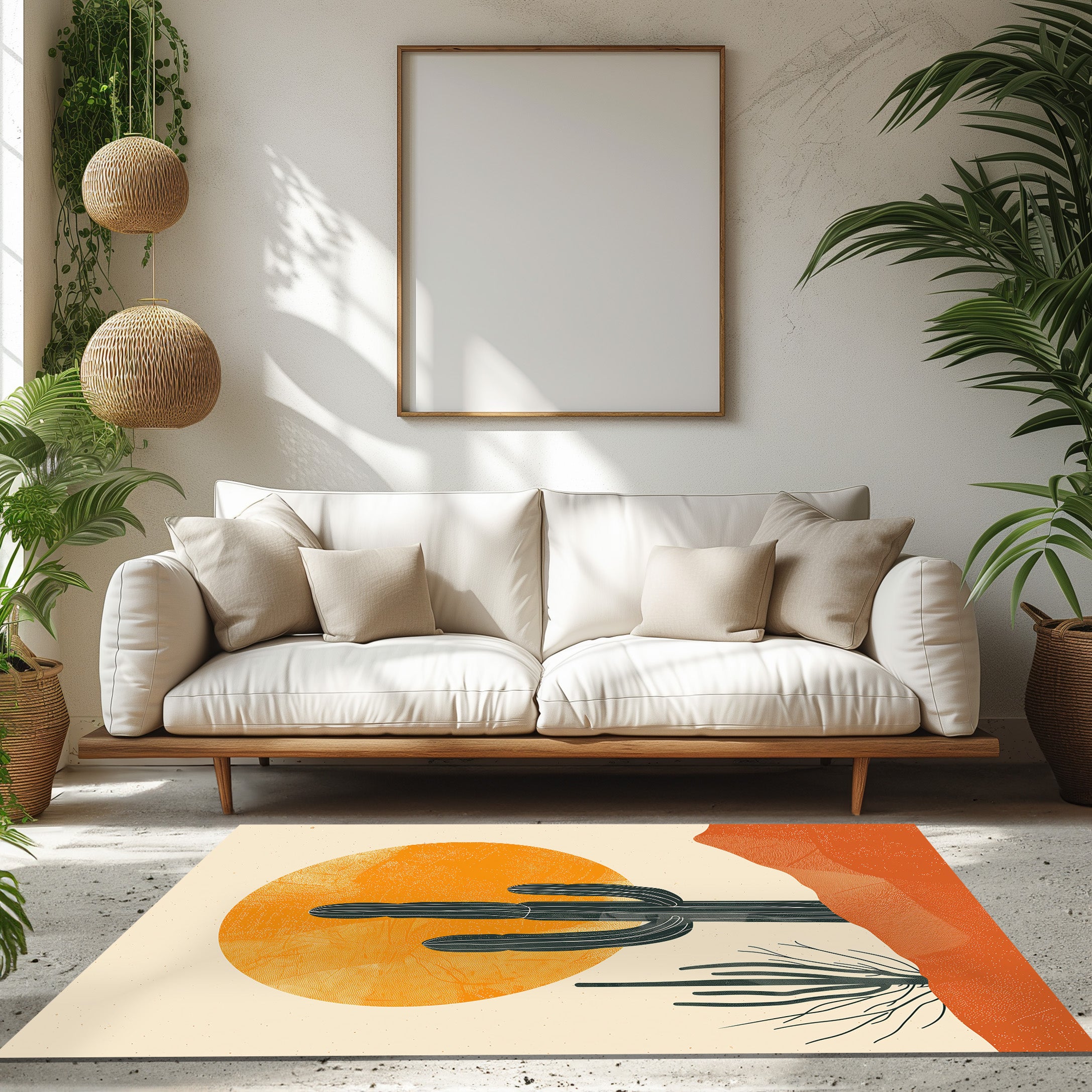 Big Cactus Non-Slip Rug