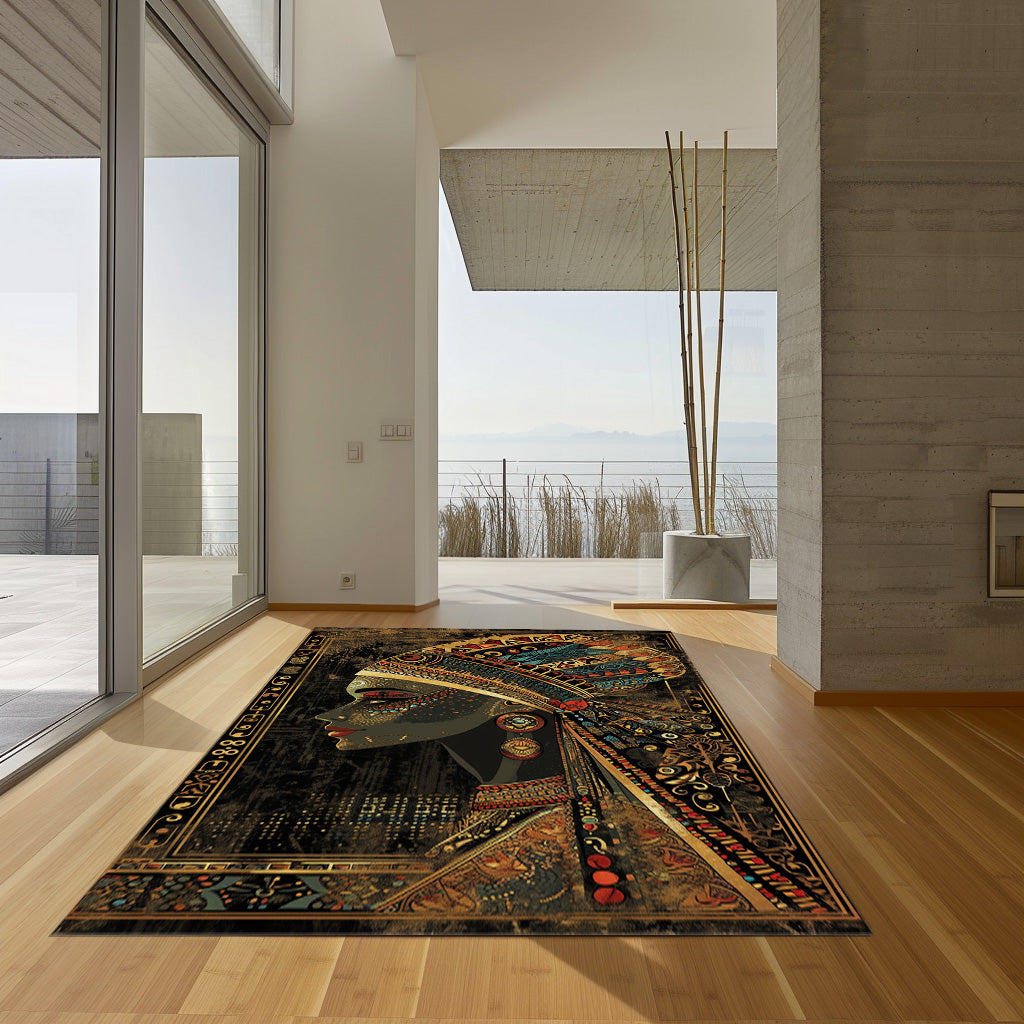 Princess Of Nubia By Petros Afshar And Gustav Klimt Non-Slip Rug