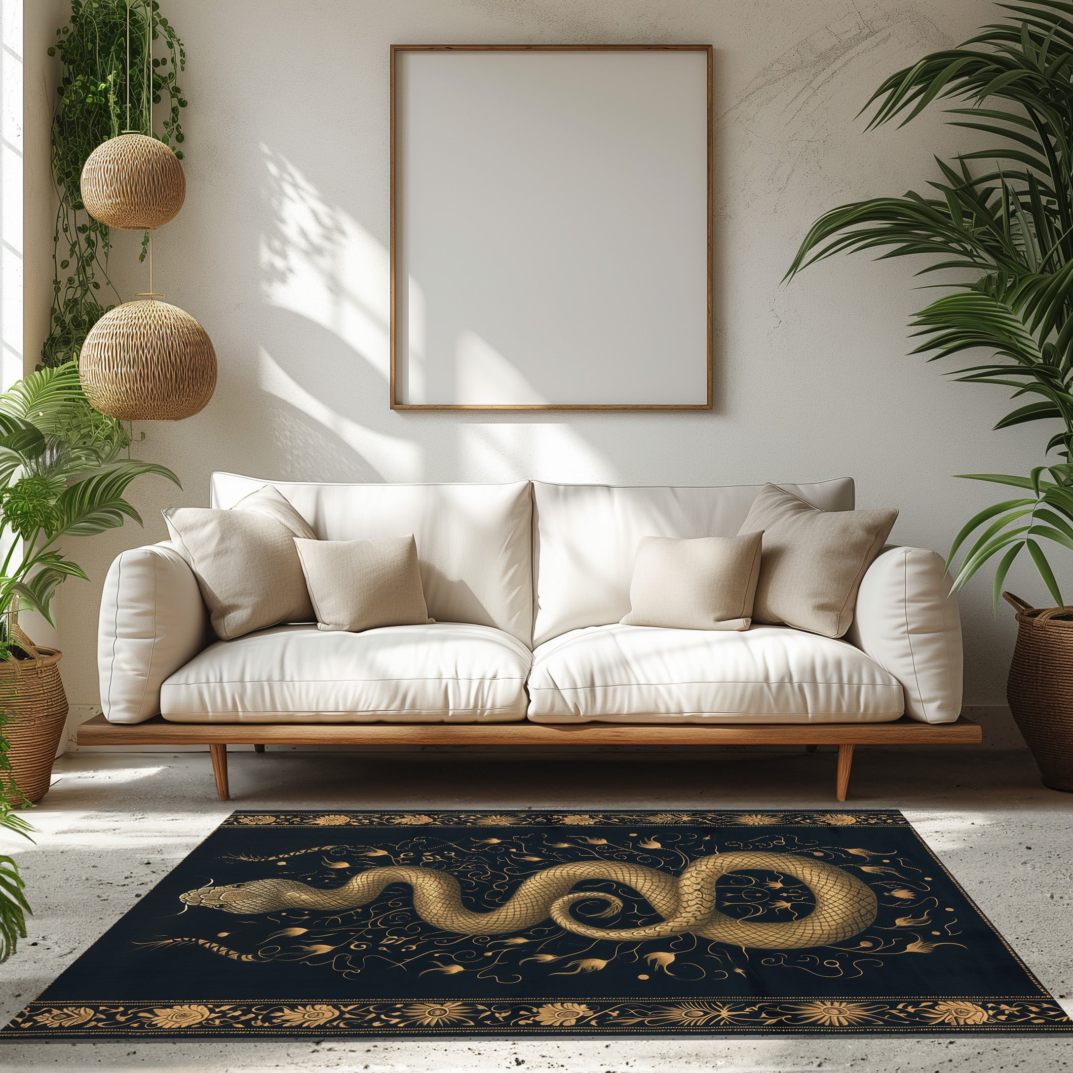 Savyor Snake Pattern Non-Slip Rug