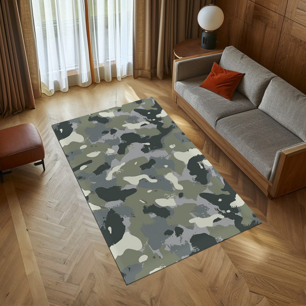 Military Camouflage Non-Slip Rug