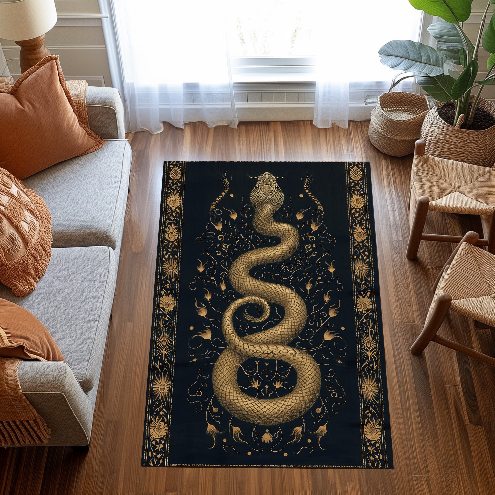 Savyor Snake Pattern Non-Slip Rug