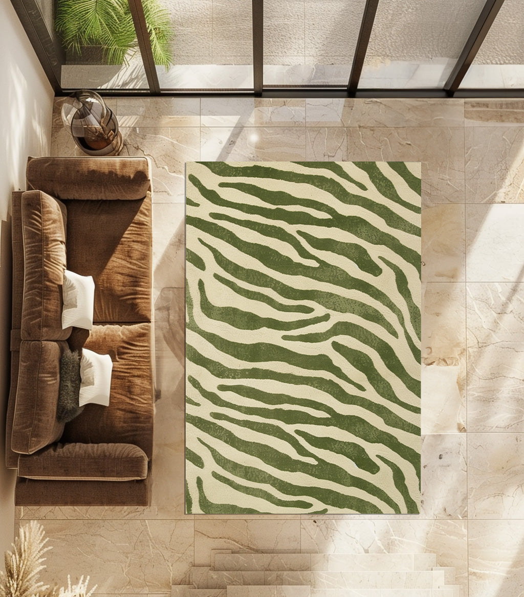 Zebra Design Non-Slip Rug