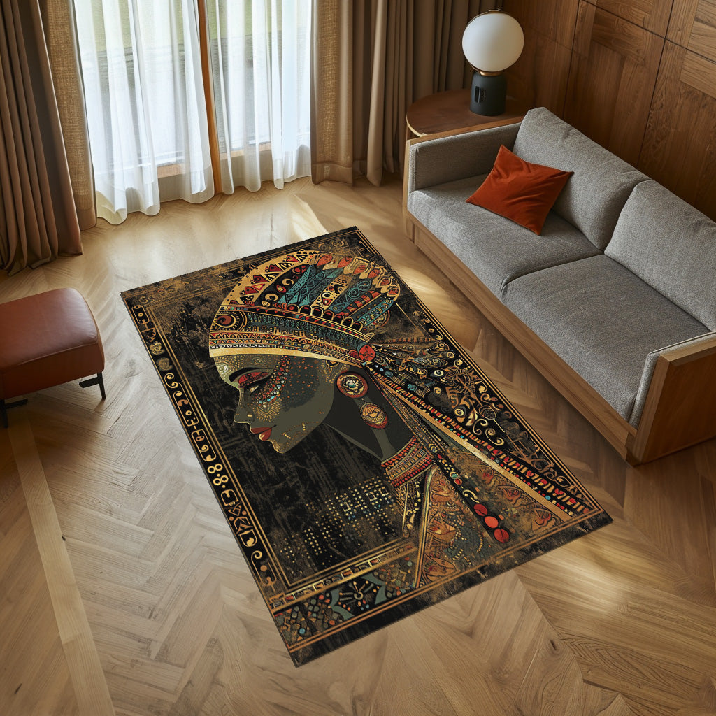 Princess Of Nubia By Petros Afshar And Gustav Klimt Non-Slip Rug