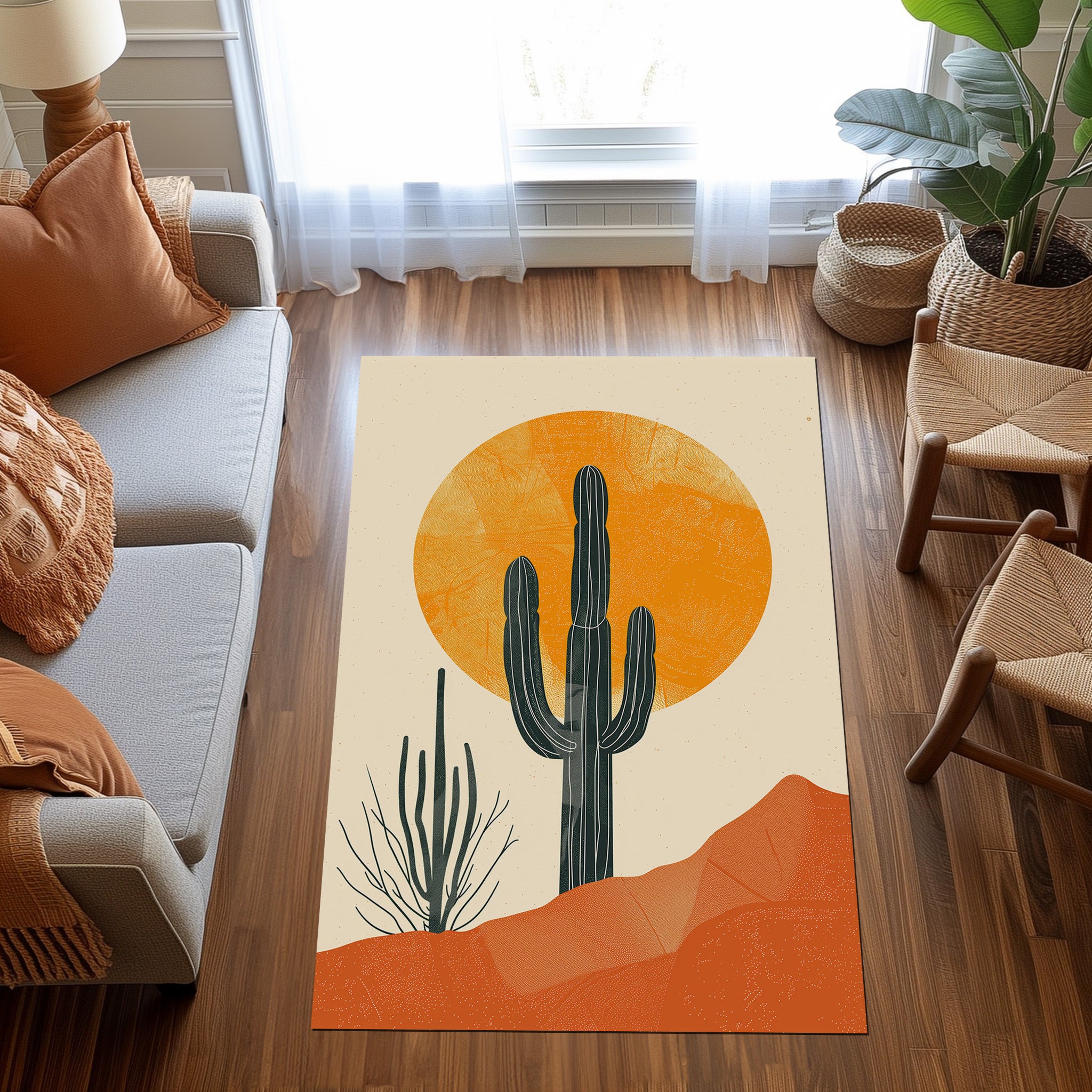 Big Cactus Non-Slip Rug