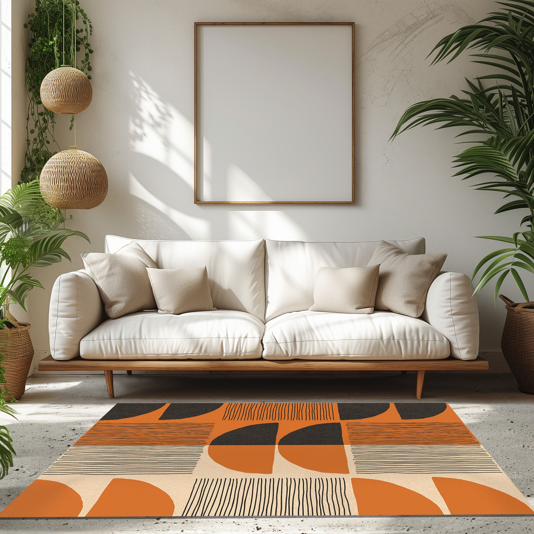 Abstract Non-Slip Rug