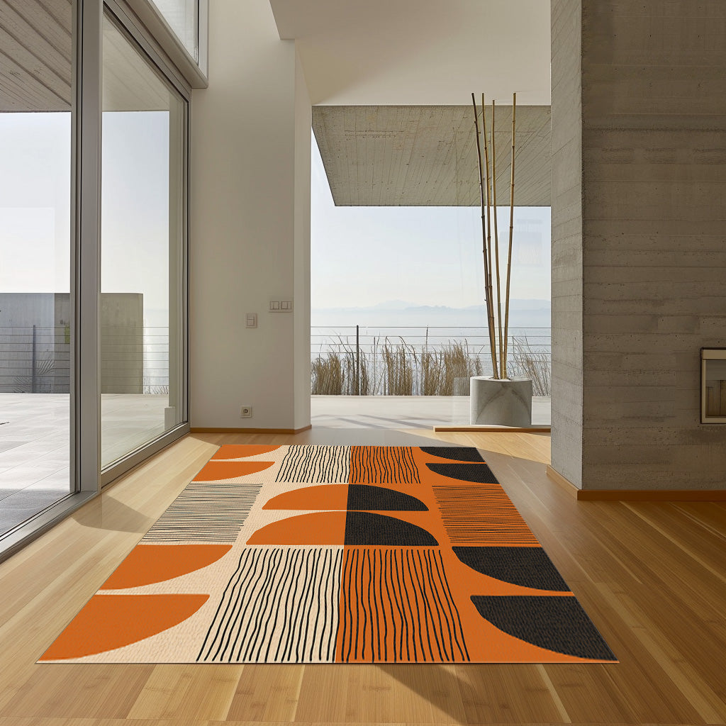 Abstract Non-Slip Rug