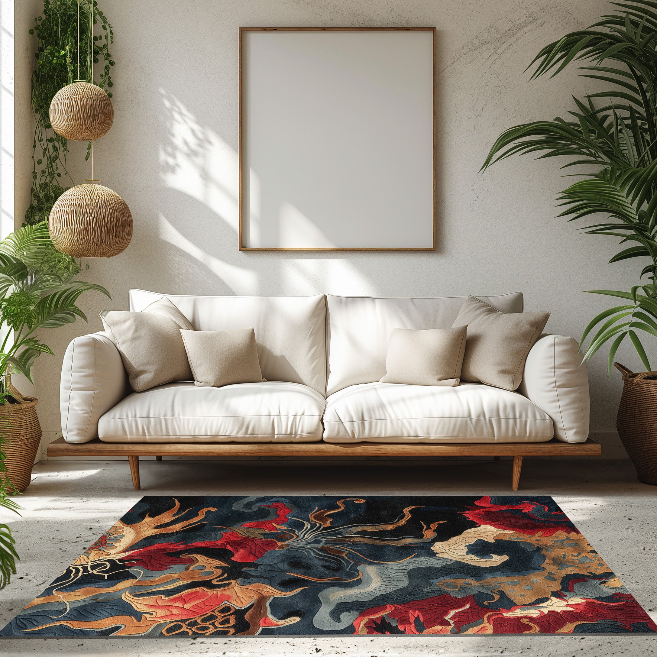 Intricate Rug Design --Ar 916 Non-Slip Rug