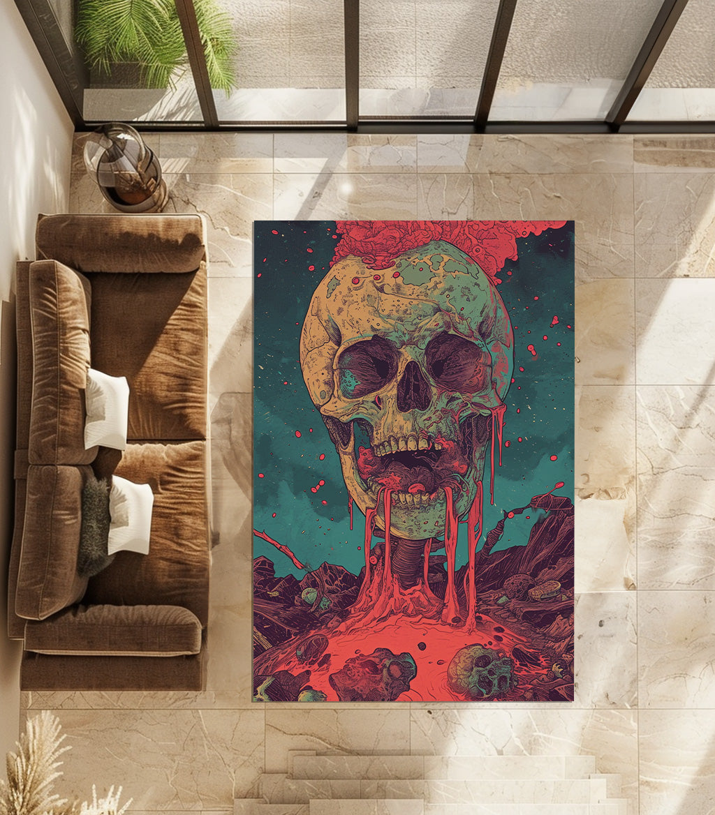 Colorful Skull Non-Slip Rug