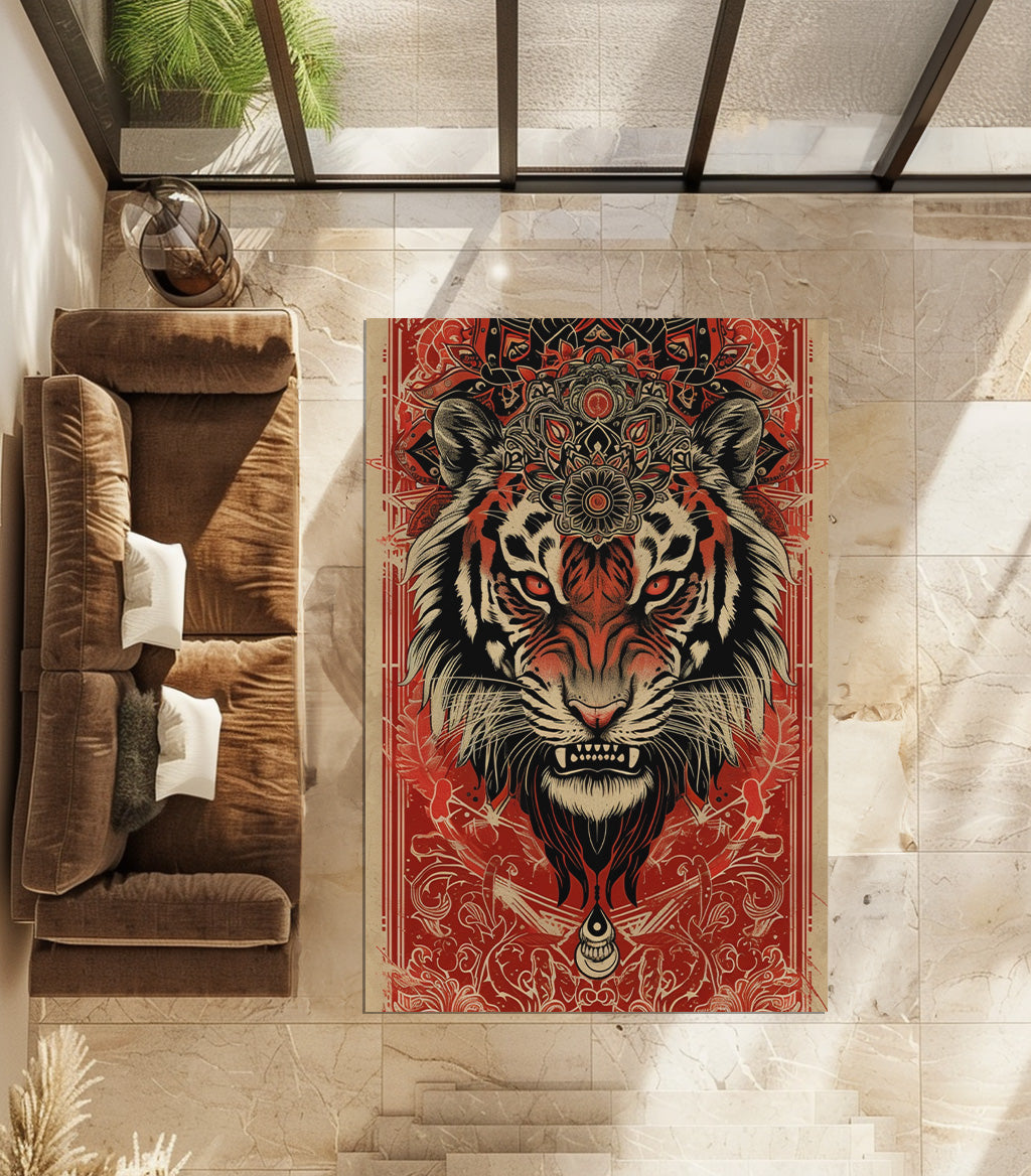 Fotune Teller Tiger Non-Slip Rug