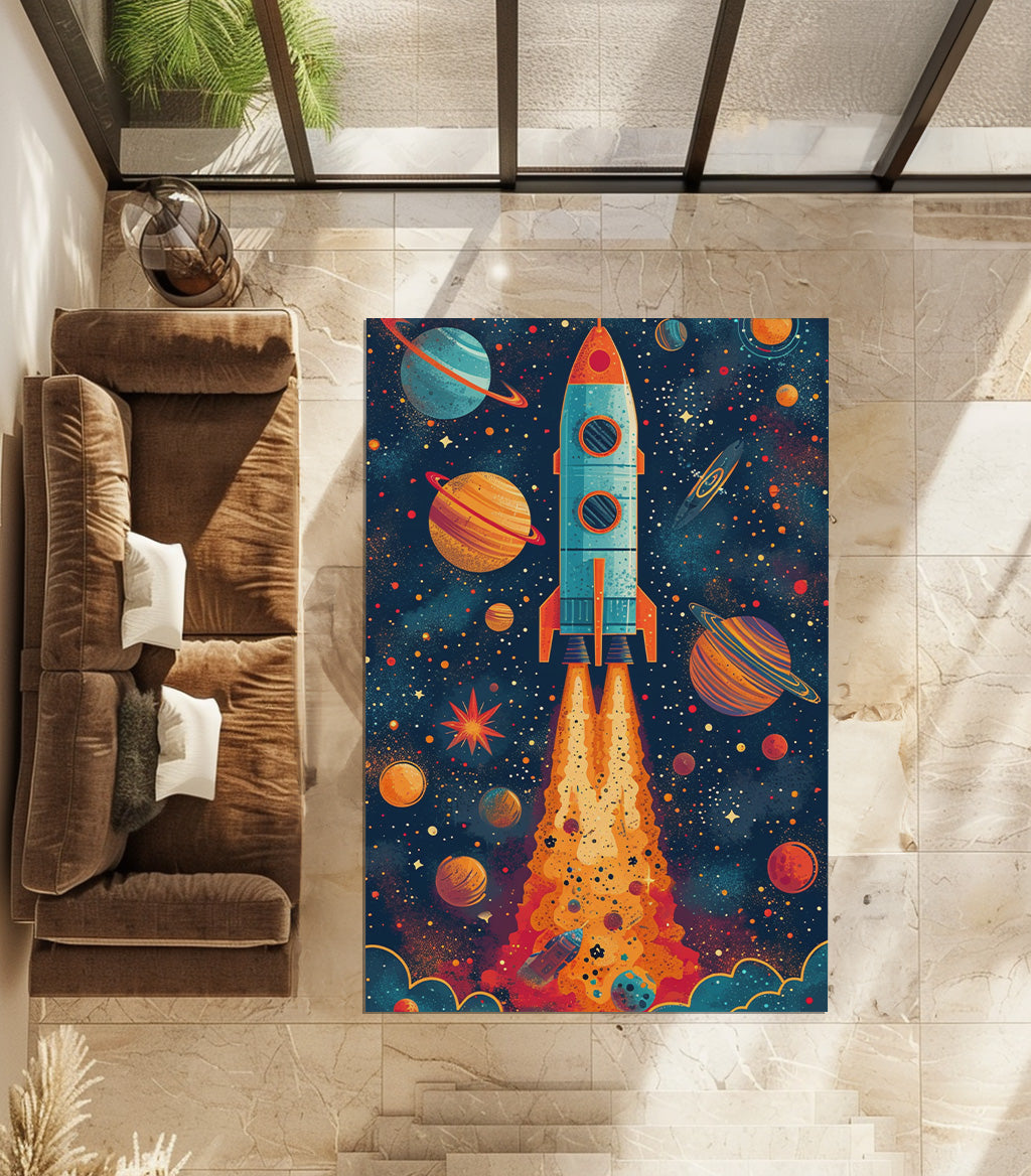 Embark On A Cosmic Journey Non-Slip Rug