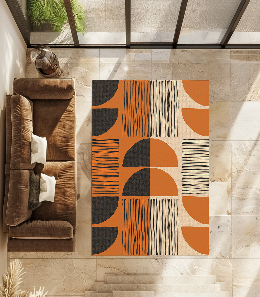 Abstract Non-Slip Rug