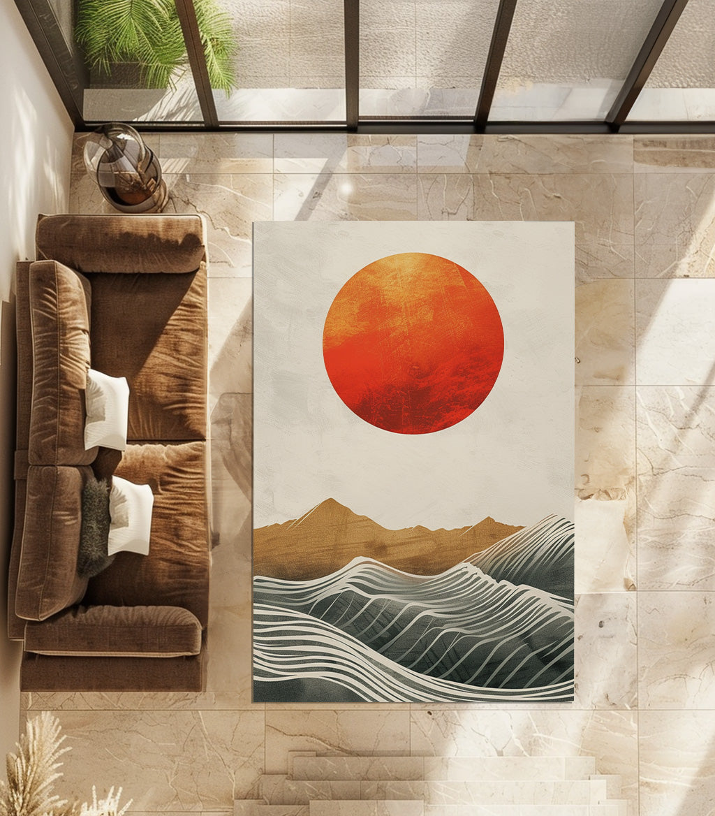 Lunar Eclipse In The Desert Non-Slip Rug