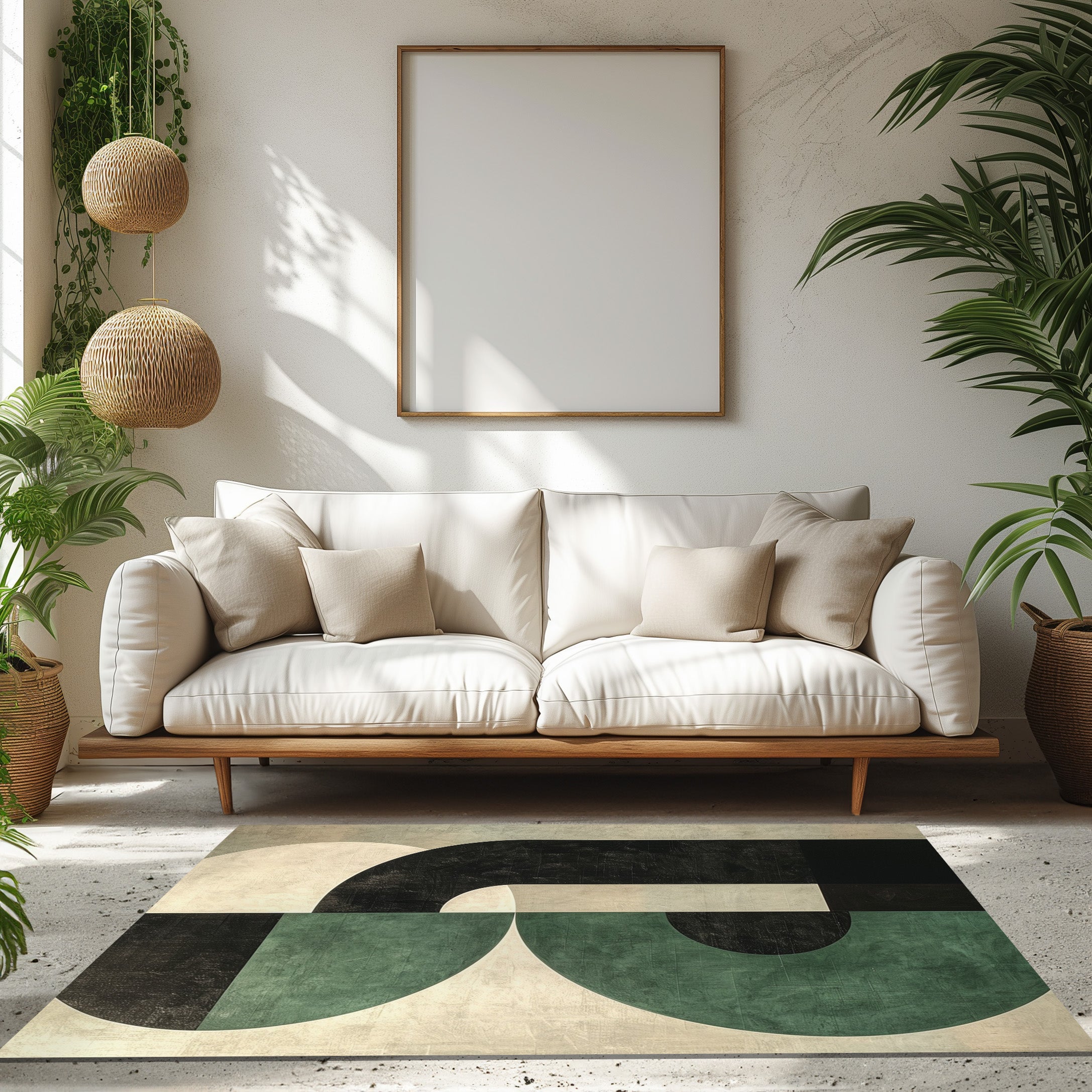 Simple Shapes Non-Slip Rug