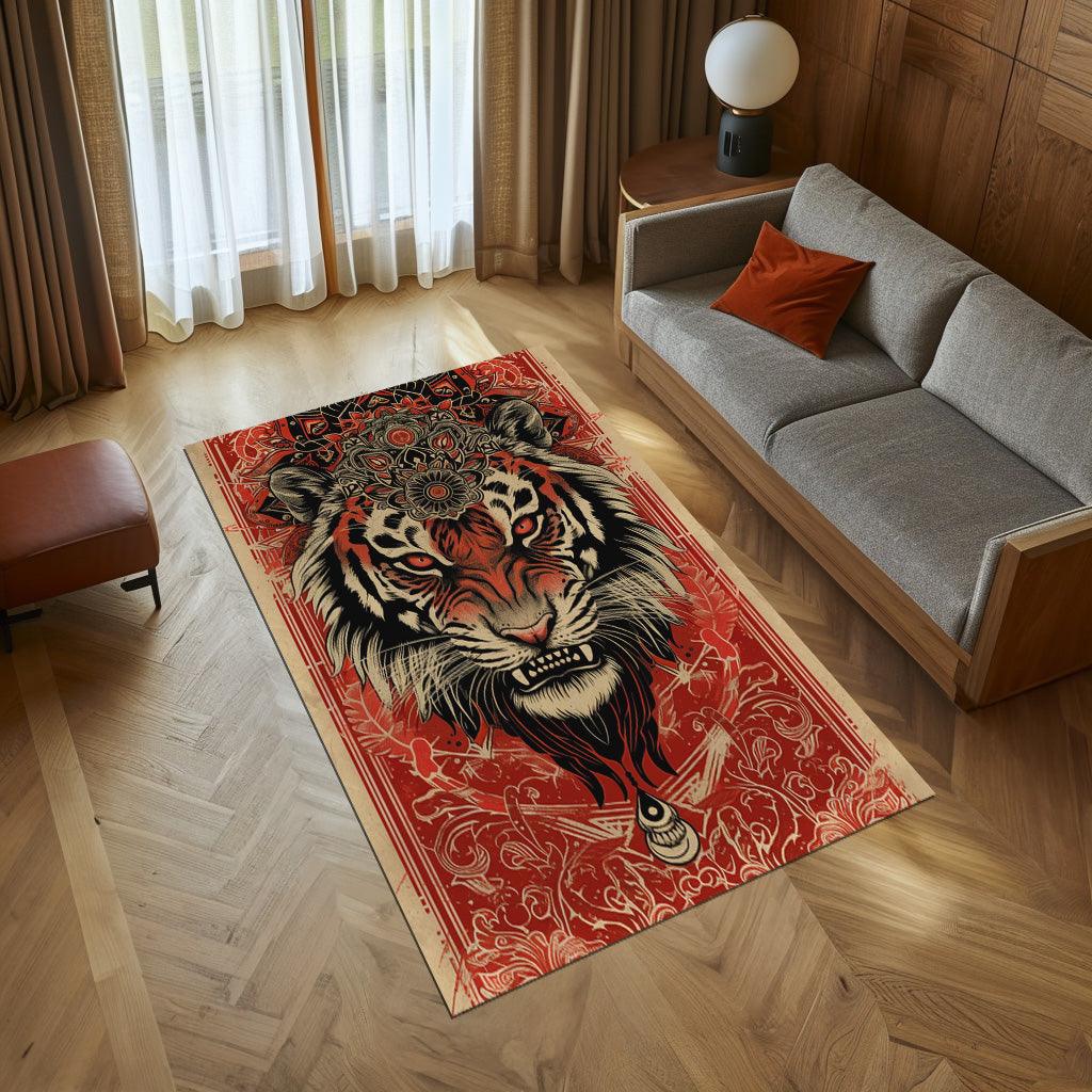 Fotune Teller Tiger Non-Slip Rug